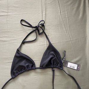 Black pretty little thing triangle bikini top